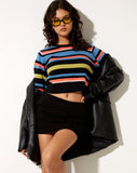 Image of Zutha Jumper in Multi Stripe Blue and Black