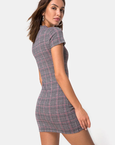 Zileah Shift Dress in Charles Check Blush