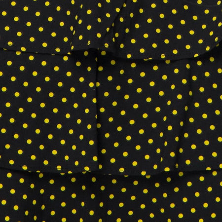 Casseyette Skirt in Yellow and Black Polka Dot