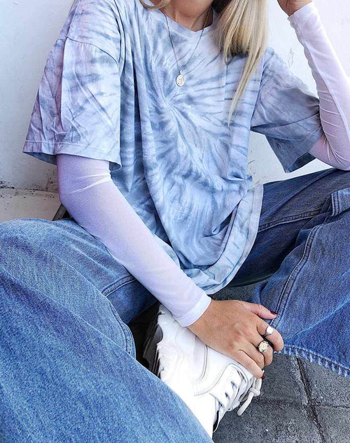 Maxi Tee in Grey Tie Dye