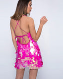 Shine Dress in Tear Drop Sequin Fuschia Shine