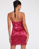 image of Coti Bodycon Dress in Rose Flock Magneta