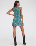 Image of Enslee Slip Dress in Floral Field Green