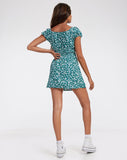 Image of Galova Mini Dress in Floral Field Green