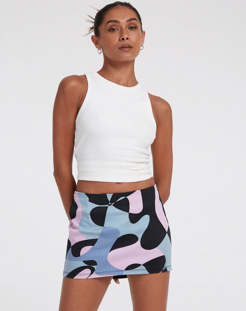 image of Ima Mini Skirt in Abstract Purple