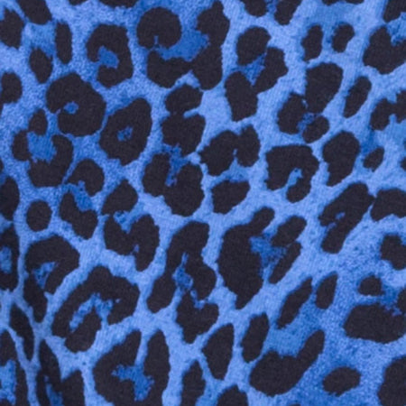 Sunny Kiss Oversize Tee in Leopard Royal Blue