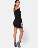 Jetty Bodycon Dress in Black