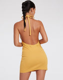 image of Josie Mini Dress in Rib Yolk Yellow