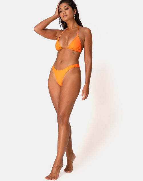 Makida Bikini Bottom in Matte Orange