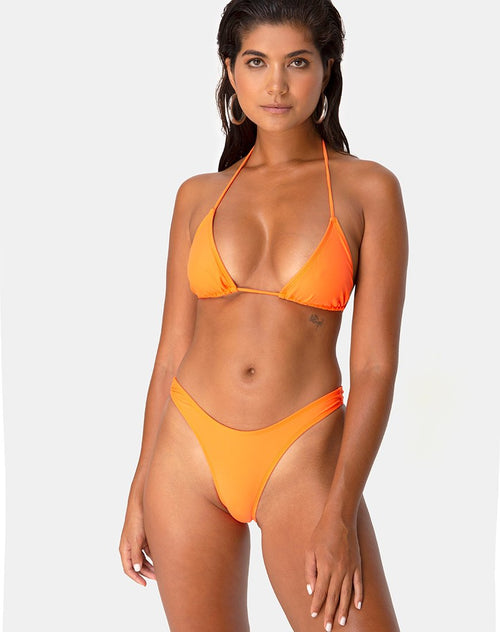 Makida Bikini Top in Matte Orange