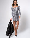 Moria Mini Dress in Snake