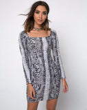 Moria Mini Dress in Snake