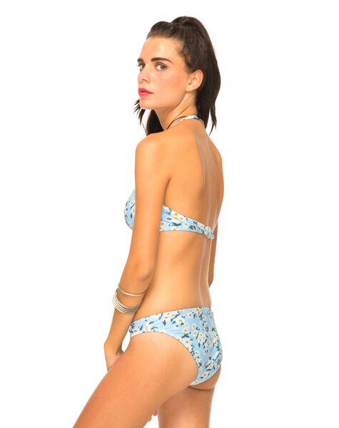 Tormaline Bandeau Bikini Top in Blue White Daisy