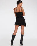 image of Nikala Mini Dress in Slinky Black