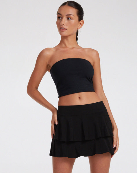 image of Penka Mini Skirt in Slinky Black