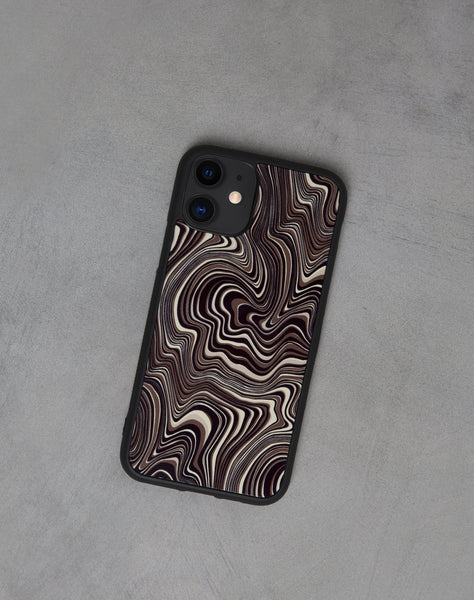 Image of Iphone Case in 70s Ripple Brown