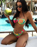 Samara Bikini Top in Tropicana Floral