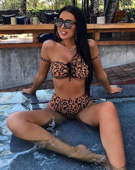 Val Bikini Bottom in burn Out Leopard
