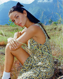 image of Enslee Slip Dress in Spring Ditsy Yellow