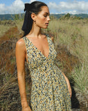 image of Enslee Slip Dress in Spring Ditsy Yellow