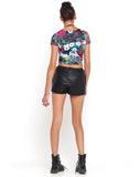 Motel Tabby Crop in Pink Southern Floral Highlight Print