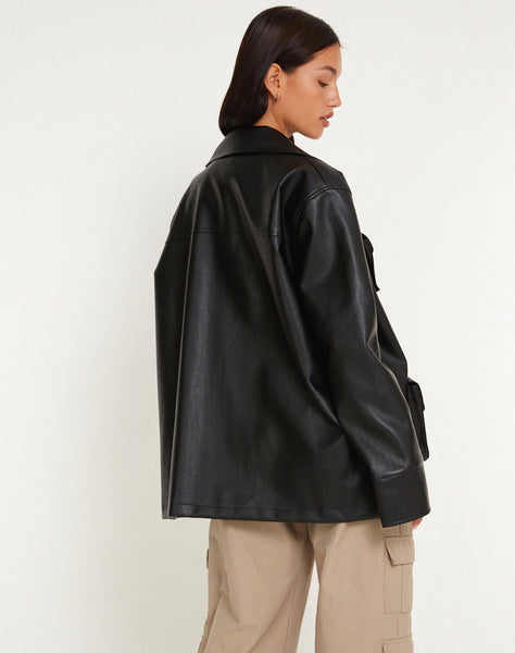 Image of Tavira Jacket in PU Black