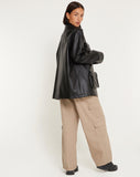 Image of Tavira Jacket in PU Black