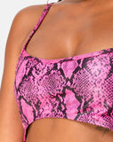 Varois Swimsuit in Snake Pink