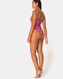 Varois Swimsuit in Snake Pink