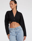 image of Elyse Crop Top in Rami Black