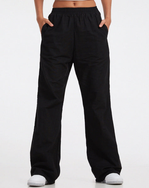 image of Yara Wide Leg Trouser in Black