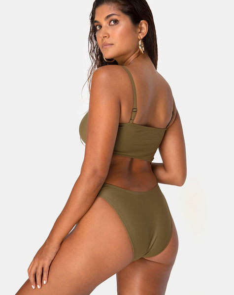 Zamia Swimsuit in Matte Khaki