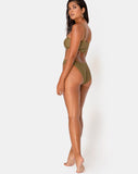 Zamia Swimsuit in Matte Khaki