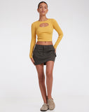 image of Zehra Top in Rib Yolk Yellow