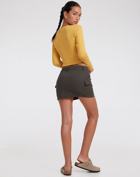 image of Zehra Top in Rib Yolk Yellow